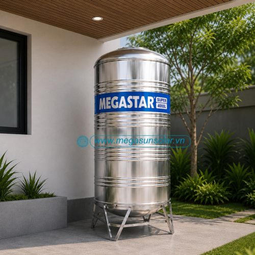 Bồn đứng inox chứa nước Megastar Super 4000 lít