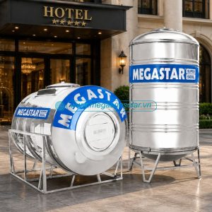 Bồn nước inox Megastar Super BLM-500SD/N Megasun dung tích 500L