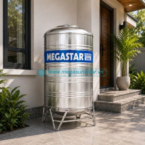 Bồn nước inox chứa nước sinh hoạt Megastar Super 500L