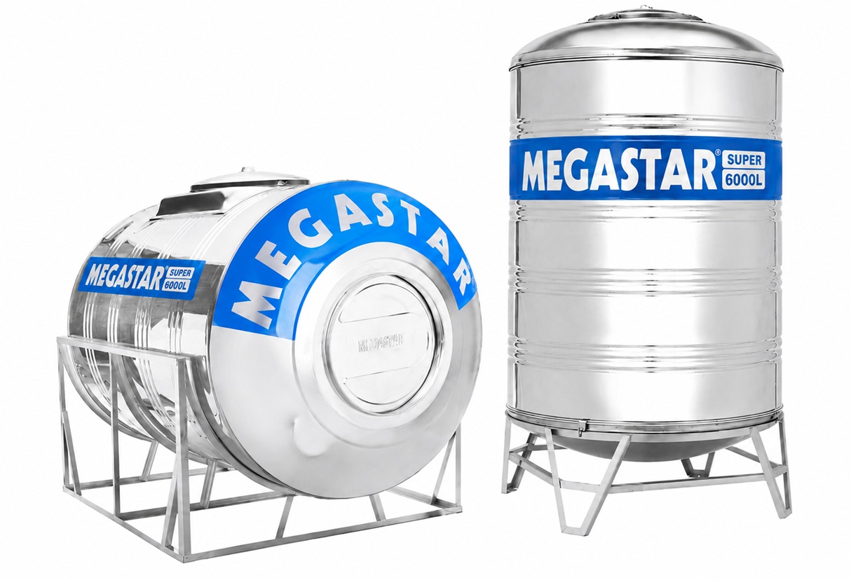 Bồn nước inox Megastar Super BLM-6000SD/N Megasun dung tích 6000L