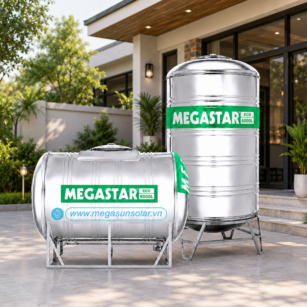 Bồn nước inox Megasun Megastar Eco 6000L BLM-6000ED/N