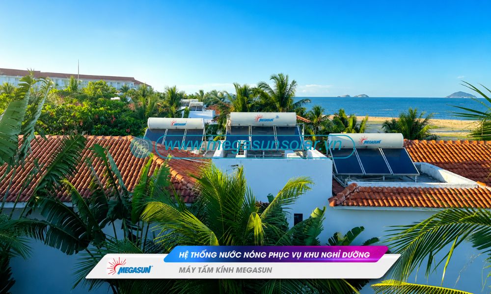Máy nước nóng năng lượng mặt trời tấm phẳng: nâng tầm tiện nghi cho villa resort cao cấp