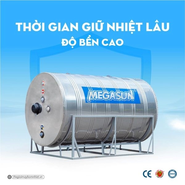 Hệ thống bồn bảo ôn trữ nước nóng dung tích lớn cho công trình