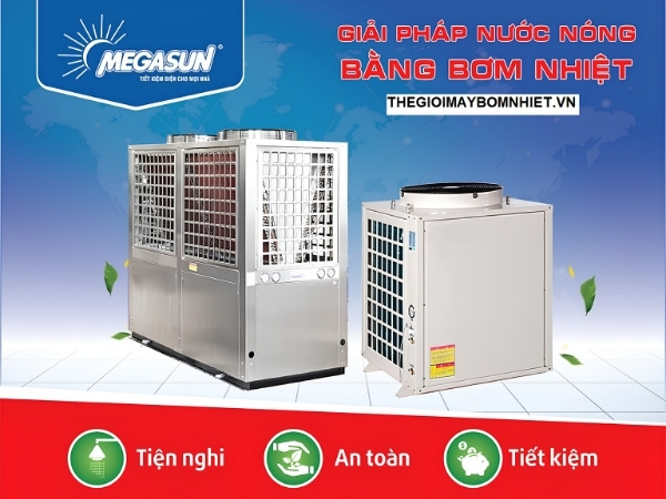 Heat Pump cung cấp nguồn nước nóng liên tục và ổn định cho nhiều khu vực sản xuất