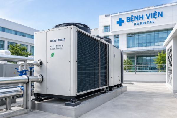Lắp đặt nước nóng Heat Pump cho bệnh viện cần lưu ý gì?