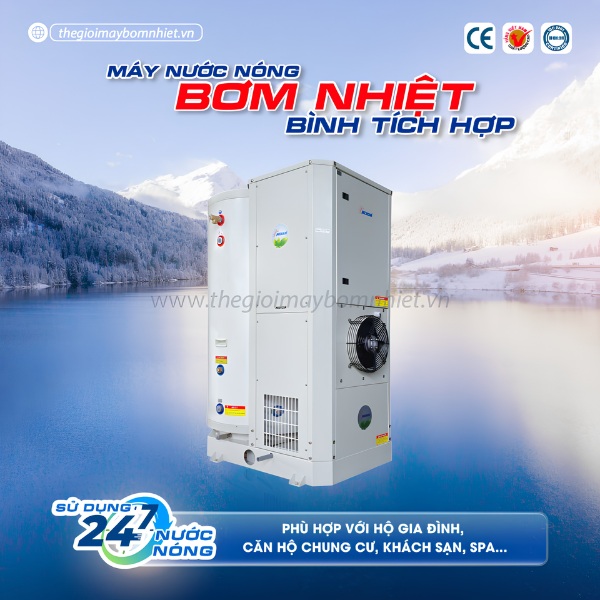 Máy Heat Pump All-in-one giúp tiết kiệm diện tích lắp đặt